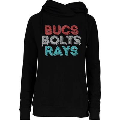 Vintage Bucs Bolts Rays Womens Funnel Neck Pullover Hood