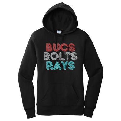 Vintage Bucs Bolts Rays Women's Pullover Hoodie