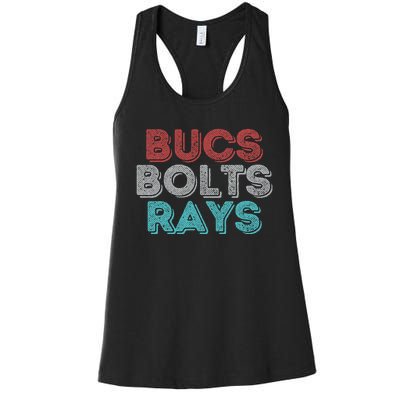 Vintage Bucs Bolts Rays Women's Racerback Tank