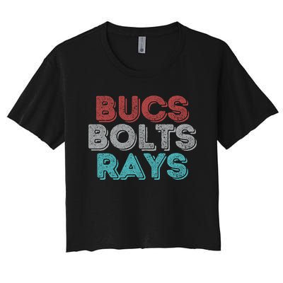 Vintage Bucs Bolts Rays Women's Crop Top Tee