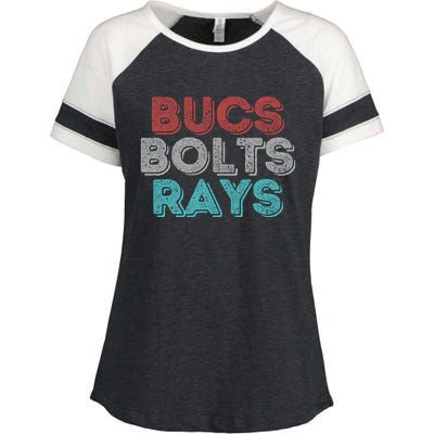 Vintage Bucs Bolts Rays Enza Ladies Jersey Colorblock Tee