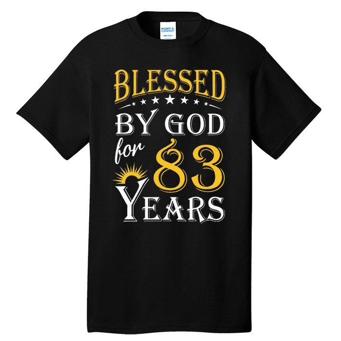 Vintage Blessed by God for 83 years Happy 83rd Birthday Tall T-Shirt