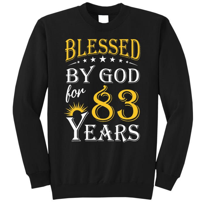 Vintage Blessed by God for 83 years Happy 83rd Birthday Tall Sweatshirt