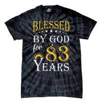 Vintage Blessed by God for 83 years Happy 83rd Birthday Tie-Dye T-Shirt