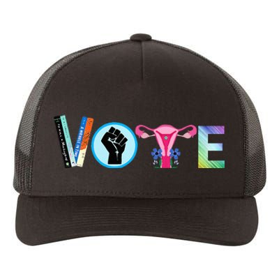 Vote Banned Books Reproductive Rights Blm Political Activism Yupoong Adult 5-Panel Trucker Hat