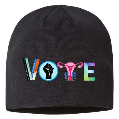 Vote Banned Books Reproductive Rights Blm Political Activism Sustainable Beanie