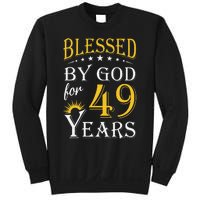 Vintage Blessed By God For 49 Years Happy 49th Birthday Sweatshirt