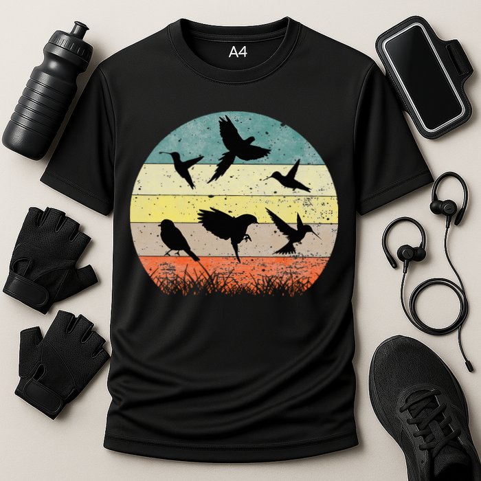 Vintage Birding Bird Watching Bird Watcher Bird Performance Shirt