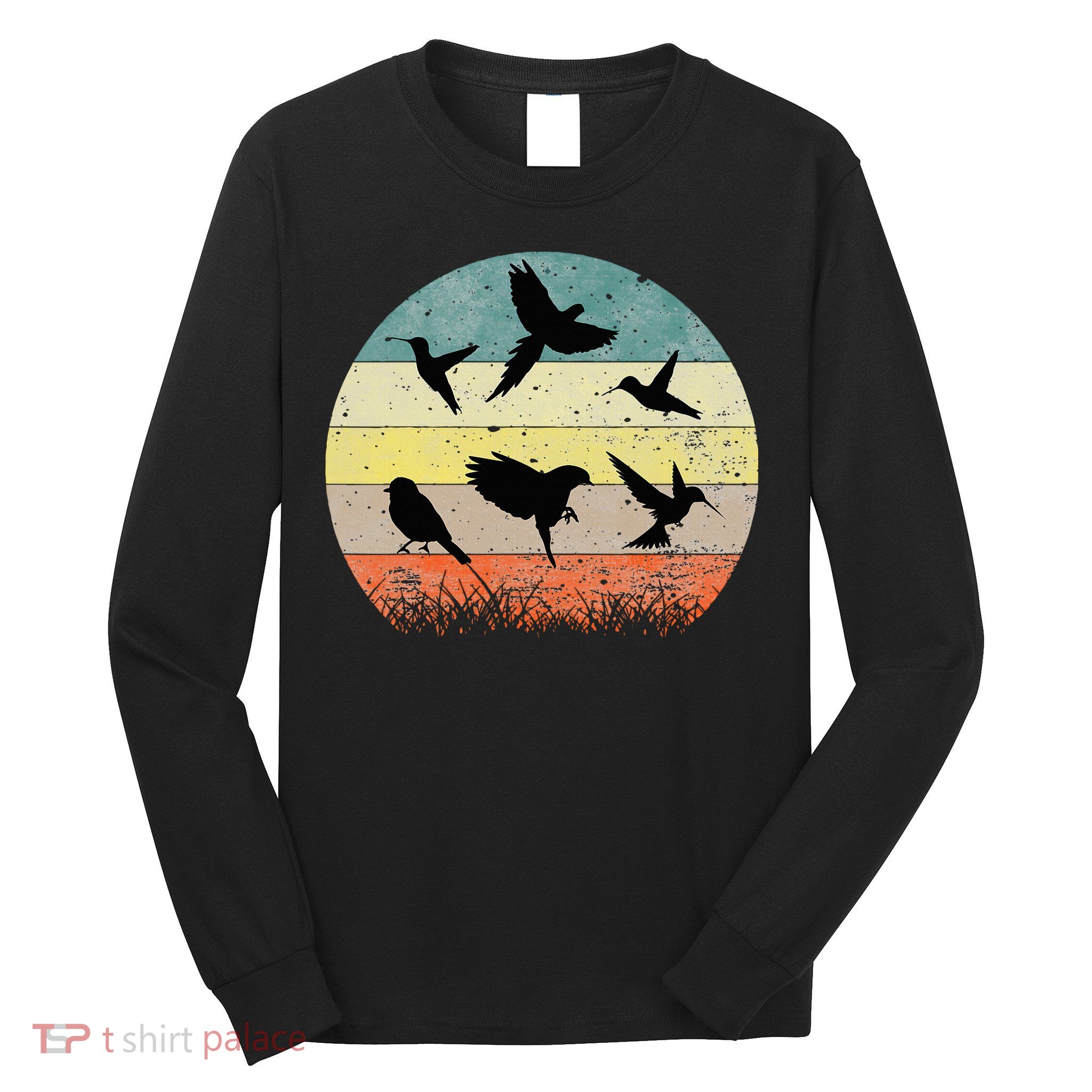 Vintage Birding Bird Watching Bird Watcher Bird Long Sleeve Shirt