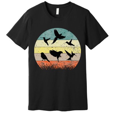 Vintage Birding Bird Watching Bird Watcher Bird Premium T-Shirt