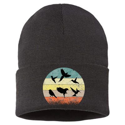 Vintage Birding Bird Watching Bird Watcher Bird Sustainable Knit Beanie