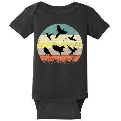 Vintage Birding Bird Watching Bird Watcher Bird Baby Bodysuit