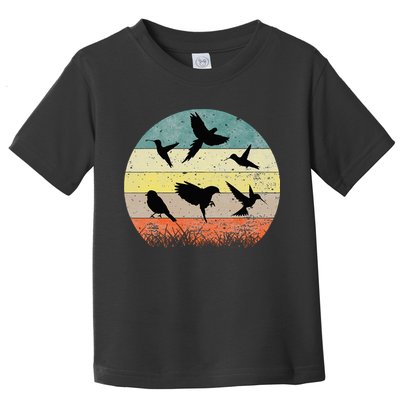 Vintage Birding Bird Watching Bird Watcher Bird Toddler T-Shirt