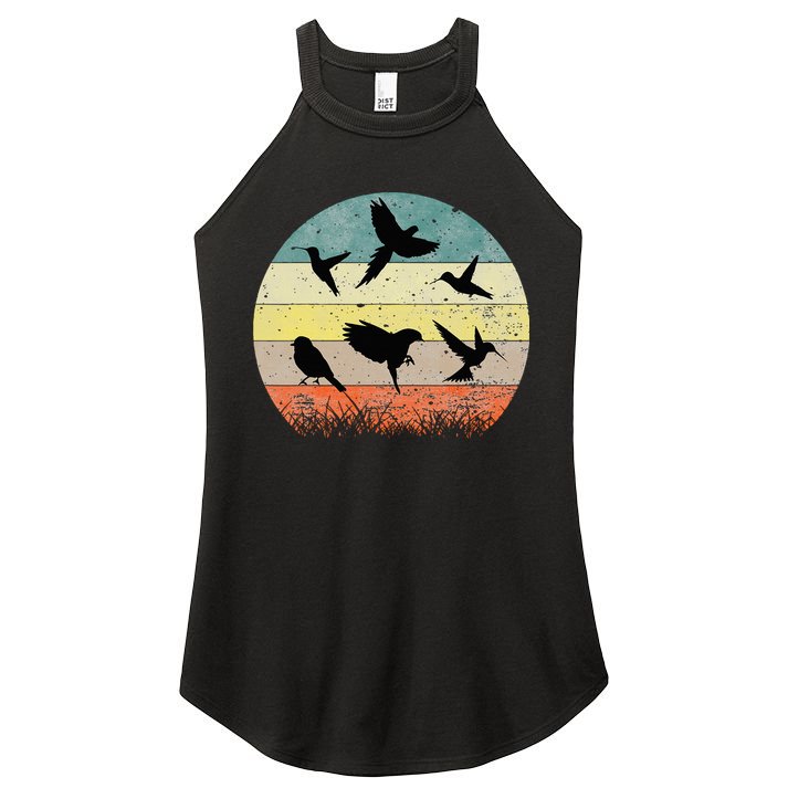 Vintage Birding Bird Watching Bird Watcher Bird Women's Perfect Tri Rocker Tank