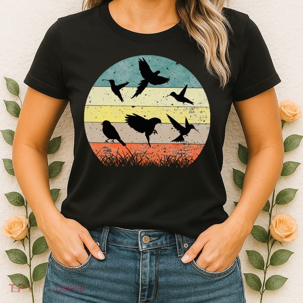 Vintage Birding Bird Watching Bird Watcher Bird Womens T-Shirt