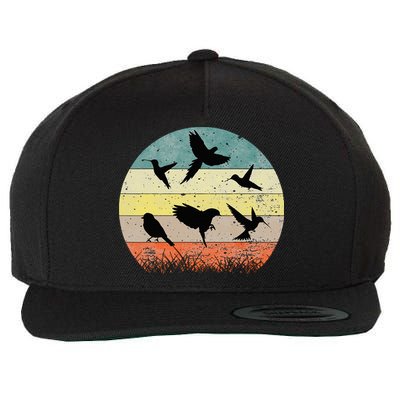 Vintage Birding Bird Watching Bird Watcher Bird Wool Snapback Cap