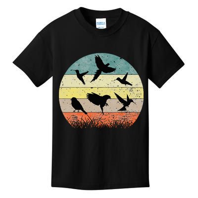 Vintage Birding Bird Watching Bird Watcher Bird Kids T-Shirt