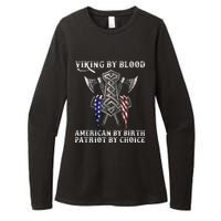 Viking By Blood American By Birth Patriot By Choice Womens CVC Long Sleeve Shirt