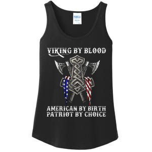 Viking By Blood American By Birth Patriot By Choice Ladies Essential Tank