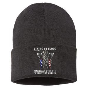 Viking By Blood American By Birth Patriot By Choice Sustainable Knit Beanie