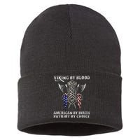 Viking By Blood American By Birth Patriot By Choice Sustainable Knit Beanie