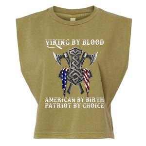 Viking By Blood American By Birth Patriot By Choice Garment-Dyed Women's Muscle Tee