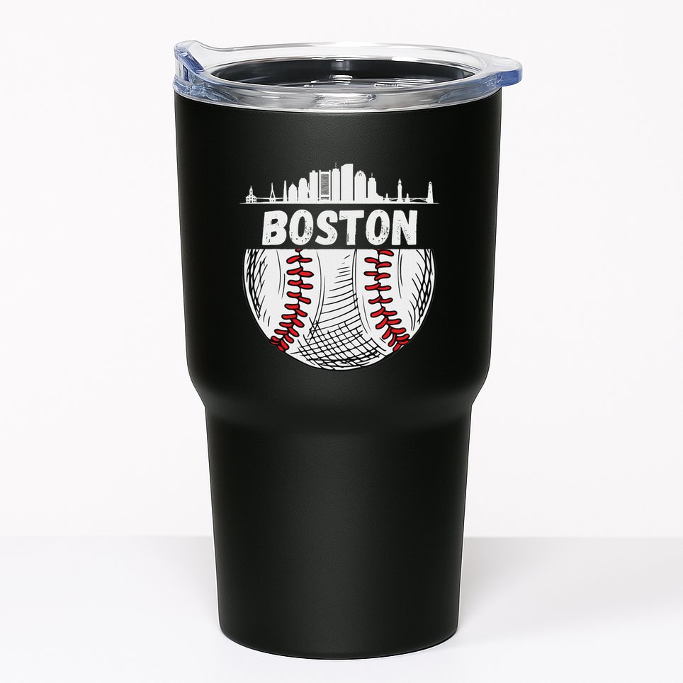 Vintage Boston Baseball Skyline Boston Baseball Graphic Tumbler