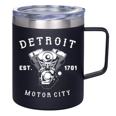 Vintage Big Block Detroit Motor City Michigan Car Enthusiast Cool Gift 12oz Stainless Steel Coffee Mug