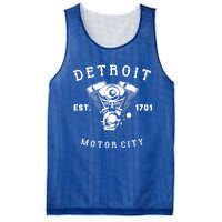 Vintage Big Block Detroit Motor City Michigan Car Enthusiast Cool Gift Mesh Reversible Basketball Jersey Tank