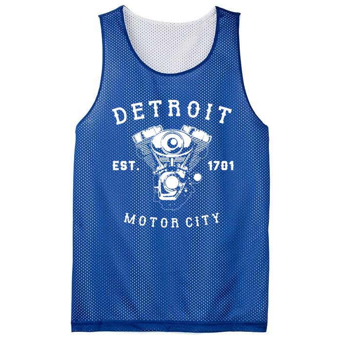 Vintage Big Block Detroit Motor City Michigan Car Enthusiast Cool Gift Mesh Reversible Basketball Jersey Tank