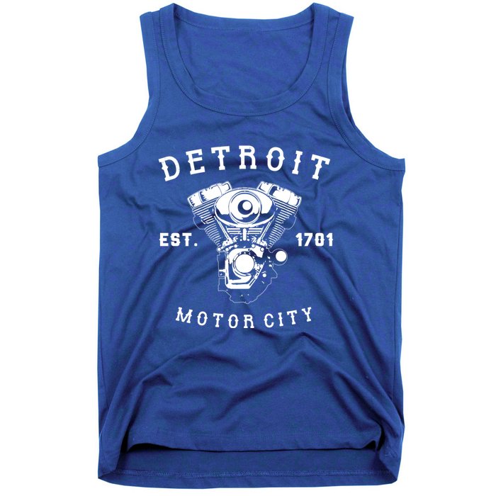 Vintage Big Block Detroit Motor City Michigan Car Enthusiast Cool Gift Tank Top