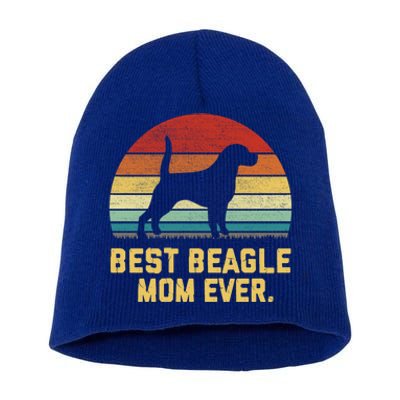 Vintage Best Beagle Mom Ever Gift Short Acrylic Beanie