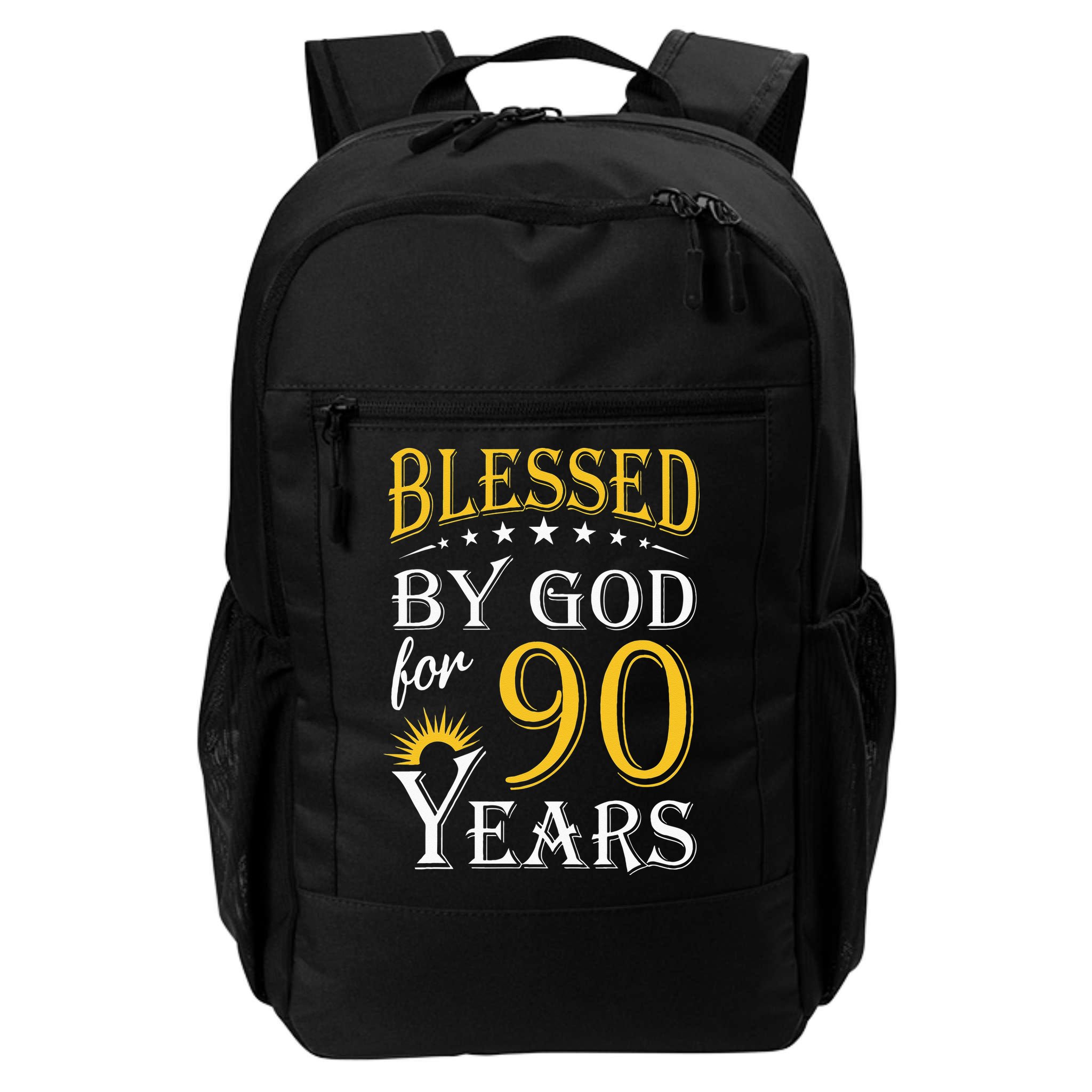 Vintage Blessed by God for 90 years Happy 90th Birthday Backpack