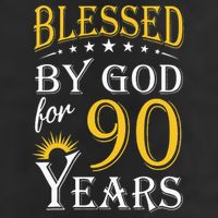 Vintage Blessed by God for 90 years Happy 90th Birthday Hat