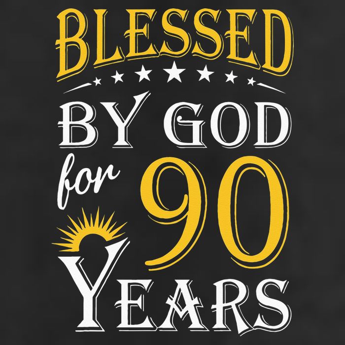 Vintage Blessed by God for 90 years Happy 90th Birthday Hat