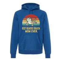 Vintage Best Bearded Dragon Mom Ever Gift Premium Hoodie