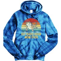 Vintage Best Bearded Dragon Mom Ever Gift Tie Dye Hoodie