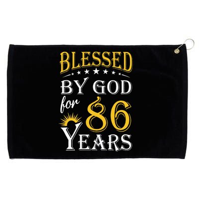 Vintage Blessed by God for 86 years Happy 86th Birthday Grommeted Golf Towel