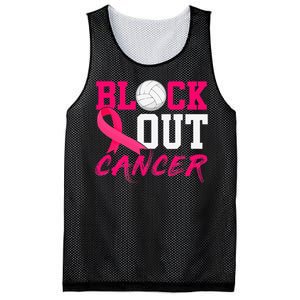 Volleyball Breast Cancer Awareness Block Out Cancer Mesh Reversible Basketball Jersey Tank