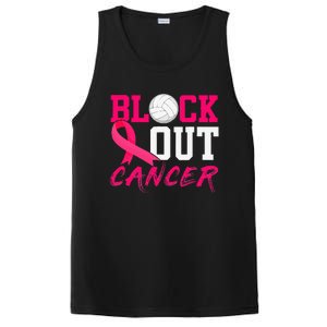 Volleyball Breast Cancer Awareness Block Out Cancer PosiCharge Competitor Tank