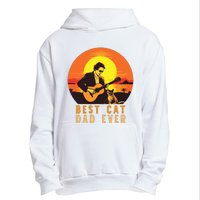 Vintage Best Cat Dad Ever Funny Cat Dad Urban Pullover Hoodie