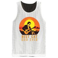 Vintage Best Cat Dad Ever Funny Cat Dad Mesh Reversible Basketball Jersey Tank