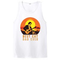 Vintage Best Cat Dad Ever Funny Cat Dad PosiCharge Competitor Tank