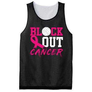 Volleyball Breast Cancer Awareness Block Out Cancer Mesh Reversible Basketball Jersey Tank