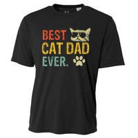 Vintage Best Cat Dad Ever Cat Daddy Gift Cooling Performance Crew T-Shirt