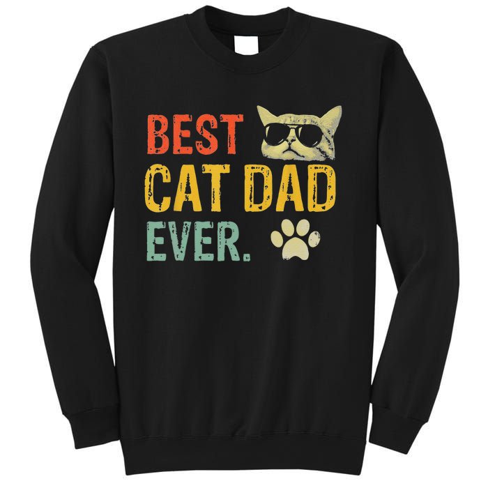 Vintage Best Cat Dad Ever Cat Daddy Gift Sweatshirt