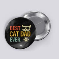 Vintage Best Cat Dad Ever Cat Daddy Gift Button