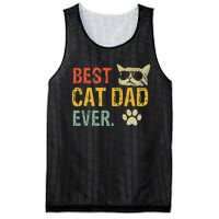 Vintage Best Cat Dad Ever Cat Daddy Gift Mesh Reversible Basketball Jersey Tank