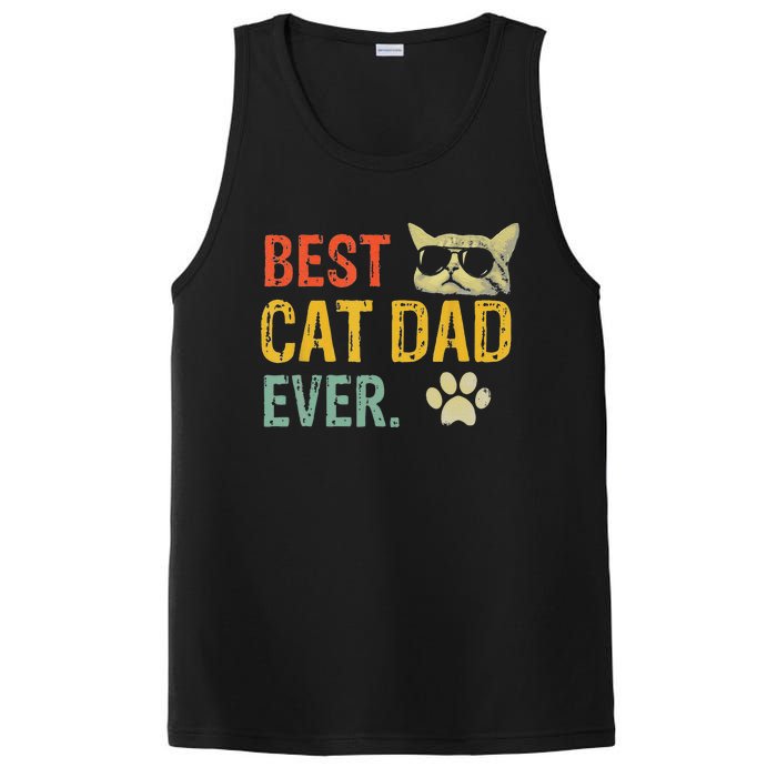 Vintage Best Cat Dad Ever Cat Daddy Gift PosiCharge Competitor Tank