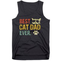 Vintage Best Cat Dad Ever Cat Daddy Gift Tank Top